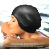 Adultes bonnets de natation hommes femmes cheveux longs imperméable piscine casquette oreille protéger grand Natacion Badmuts Silicone chapeau de plongée 220621