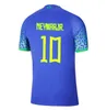 22 23 Neymar Jr Coutinho Vinicius Soccer Jersey Brasile National Team Home Away Third 2022 2023 Camisa Brasil Kit Kit Shirt da calcio Donne allenamento Silva F