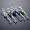 Tobacco Cigarette Holder Straight Tube Smoking Pipes Different Colors Hand Pipe Pyrex Glass Oil Burner In Stock SW45 Filter Tips For Dry Herb
