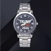 Trump 2024 Men Watches Letters Retro Quartz Teenager Wrist Watch 38mm Mens Stainless Steel Strap Automatic Movement SL39 Mechanical Supporter INS