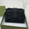 Carteras de cuero para hombre y mujer, monedero, tarjeteros altos, tarjetero, billetera ultradelgada, paquete a cuadros 220525