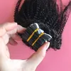 12A Afro Kinky Curly Fita em extensões de cabelo humano mongol por 20pcs enviou 50 gramas de trama de pele de cabelo remy