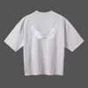 Men's T-shirts Designer Kanyes Classic Shirt Three Party Joint Peace Dove Printed Washing Water Short Sleeves High Street Mens and Womens Tees Y3