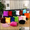 Pillow Case Bedding Supplies Home Textiles Garden Ll Faux Fur Throw 43X43Cm Wholesale Fluffy Plush Cushion Er 16 Dhtzl