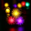 5M 20Led Solar Strip Lighting for Christmas Decoration Bedroom Room Layout Furry Balls Holiday Decoration Lights