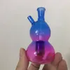 1pcs mini glass hookah oil burner bongs Spiral Recycler Dab oil Rigs Pipe 10mm Joint Water Bong with Banger and hose