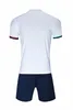 699 Maillots de football blancs personnalisés Suit Match Men's Match à manches courtes Training de football Kit Men Sports Uniform Numéro Impression Nom Sponsor Équipe Badge 98988