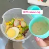Tazza per insalata da colazione da 1 litro con forchetta e coperchio Contenitore per il pranzo portatile con bottiglia di insalata per frutta e verdura ad alta capacità