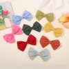 3.3Inch Candy Color Bow with Hair Clip for Girl Hair Pin Ny Handmade Bowknot With Clips Headwear Kids Hair Accessories