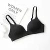 Sömlösa behåar för kvinnor skjuter upp ingen tråd Serie A B Cup Underwear Sexy Bralette Three Quarterie Lingerie L220727