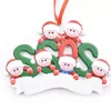 2022 Resin Kerstdecoraties Outdoor Tree Ornamens Heads Diy Hangers Party Favor cadeau 0811