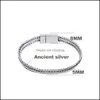 Bedelarmbanden sieraden mode link oude sier kleur armband vrouwen zware 5 mm brede heren boeddha armbanden fietsketen polsband deliv