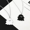Chains Trendy Black And White Ghost Pendant Necklaces For Women Men Friend Lovely Couple Necklace Fashion JewelryChains Godl22