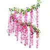 1.8m Kunstmatige Wisteria Bloemen Zijde Wisteria Vine Opknoping Bloem voor Bruiloft Garden Bloemen DIY Woonkamer Office Decor