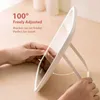 10X 3 Colors Lights Magnifying Makeup Mirrors Lighting Intelligent Switch 100 Degree Rotation Portable Tabletop Bathroom 220509