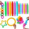 8Pcs Tubes Sensory Toy for Adult Fidget Stress Relieve Toys Strbess Relief Educational Antistress Fidget Toys Squeeze Toy Gifts 220815