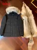 Piumino Parka da uomo Giacca invernale Designer Piumini con cappuccio Spessi Cappotti d'oca Doudoune Parka da uomo Cappotto invernale con vera pelliccia di lupo Taglia Xs-3xl