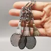 Creatieve badminton Keychain Alloy Badminton Racket Keychains Schooltas Paar op sportcadeau Student Sieraden Accessoires