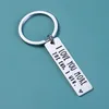 Lovers Keychain Man Creative Key Chain Letter I Love You More The End I Win Woman Silver Color