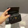 22P France Damen Classic Mini Flap Bags Double Litlle Balls Quilted Lammfell Echtleder GHW Crossbody Tiny Cosmetic Case Vanity Fashion Trend Handtaschen 12X10CM