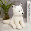 28cm Japanese Spitz Fox Dog Plush Toy Kids Baby Children Accompany Simulation Animal Doll Lovely Birthday Christmas Gift LA334