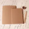 A5 Kraft Notebook paper products Workbook Diary Office School Notebook Soft Cowhide Vintage Copybook Daily Memos