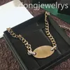 Joyería de diseñador de cadena de oro Collar collar para mujeres Damas redondas Alphabet Dongjewsrys Luxury Vintage Wedding Joyería