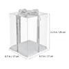 Geschenkwikkeling Cake Boxen Clear Containers Verjaardag Transparant Tall Packing Display Bakery Pastry Dessert Carrier Candy Case Babygift