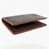 Wallets Design Crazy Horse Leather Men Genuine Handmade Wallet Short Purse Small Card Holder For MaleWallets