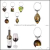 Partybevorzugung, Eventzubehör, festlich, Zuhause, Garten, neu, personalisierbar, Legierung, Weinglas-Charms, Marker, Stielgläser, Ausweis, Reifen, Etiketten, Tassenringe, DIY, leer, Su