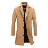 Men's Trench Coats Men Overcoat Soft Jacket Polyester Fashionable Regular Button Lapel Collar OuterwearMen's