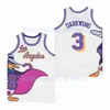 NCAA 영화 농구 유니폼 Darkwing Speedy Iverson 남자 크기 S- XXL 고품질 흰색 블랙