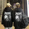 Erkek Ceketler Erkekler Y2K Estetik Gotik Hoodie Cadılar Bayramı Grafik İskelet Baskı Uzun Kollu Zip Sweatshirts Ceket 90s Ceket Streetwe