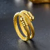 Opaska z drutu z drutu złota stal nierdzewna Otwarte Regulowane Knuckle Pierścienie dla kobiet mężczyzn moda