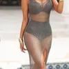 Women Swimodwear seksowne kobiety szydełkowe puste bikini plażowe pokrywaj fishnet, zobacz sukienkę kąpielową kostiumu kąpielowego