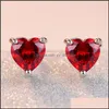 Studörhängen smycken sier hjärta kristall för kvinnor tjej fest presentsmycken smycken grossist - släpp leverans 2021 fvpwb