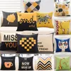 Cushion/Decorative Pillow Short Plush Yellow Black Geometry Pillows Case Cartoon Kids Room Decor Cushions Nordic Simple Sofa Modern Throw Pi