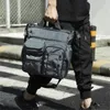 Evrak Çantaları erkek Taşınabilir Omuz Çantası Birden Çok Cepler İş Seyahat Fonksiyonel Bilgisayar Siyah Mavi WB545