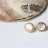 Stud Vintage Round Marble Opal Stone Big Earrings For Women Fashion Temperament Simulated Pearl BrincosStud Farl22