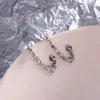 Stud Girl' Korean Simulated Pearl Chain Earring Double Side Earrings Women Fashion Jewelry Delicate Party BijouxStud