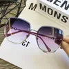 Sunglasses High Quality Women Rimless Square 2022 Trend Designer Sun Glasses Vintage Female Shades Eyewear Ladies