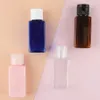 100 Stück 30 ml blau rosa klar braun quadratische nachfüllbare PET-Cremeflasche mit Flip-Top-Verschlussbehälter