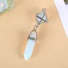 Natural Stone Hexagram Hexagon Charms Pendant Reiki Healing Crystals Rose Quartz Pendulum Pendants For Necklace Jewelry Making