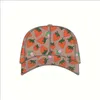 Klassiskt brev Strawberry Print Baseball Cap Women Famous Cotton Justerbar Skull Sport Golf Ball Caps Curved High Quality Cactus Sun Hat