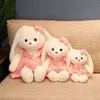 CM Güzel Etek Tavşan Peluş Oyuncaklar Gelin Giyim Bebekleri Dolgulu Yumuşak Hayvan Yastığı Kawaii Doğum Günü Hediyeleri J220704
