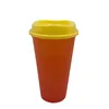 500ml Color changing cups Plastic Coffee Cup with Lid PP material Party Supplies Fashion Portable Water Tumbler Travel Mug Car Mugs Z11