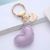 Love Keychains Holder Car Keys Rings Keyrings Fobs PU Leather Heart Pendant Key Chains Jewelry Accessories for Men Lovers Bag Charms Cute Gold Fashion Women Gifts