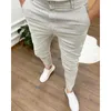 Herenbroek Casual voor mannen modieuze slanke fit zipperbroek gewoon plus maat 3xl 4xl dagelijks werk streetwear broaks