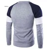 Vinterens mäns tröja Slim Sweaters Casual tröja Male O-Neck Patchwork Sweater Men's Pull Homme Tops Sueter Masculino L220730