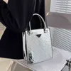 Outlet 2022 new lacquer leather mirror portable Tote Bag triangular chain small square bag mobile phone sling one Shoulder Messenger Sale_XJQG
